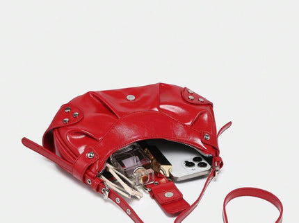 Sac en Simili Cuir a bandouliere pour femme rouge cuir lisse telephone comparaison 2