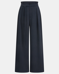 Valentine | Weite Satin-Paperbag-Hose