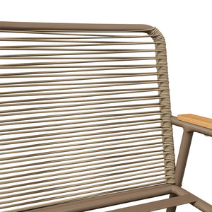 ORANO - Salon de jardin 4 chaises sofa