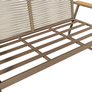 ORANO - Salon de jardin 4 chaises sofa