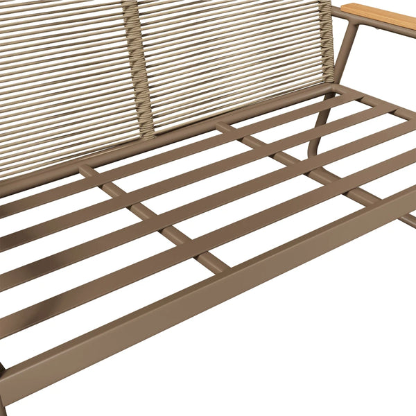 ORANO - Salon de jardin 4 chaises sofa