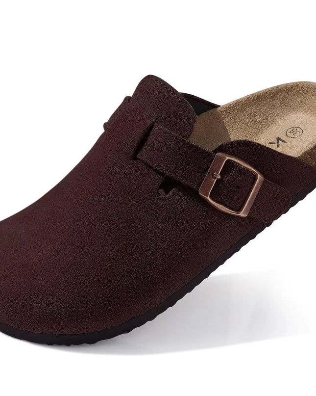 Suede Footbed Clog Mules
