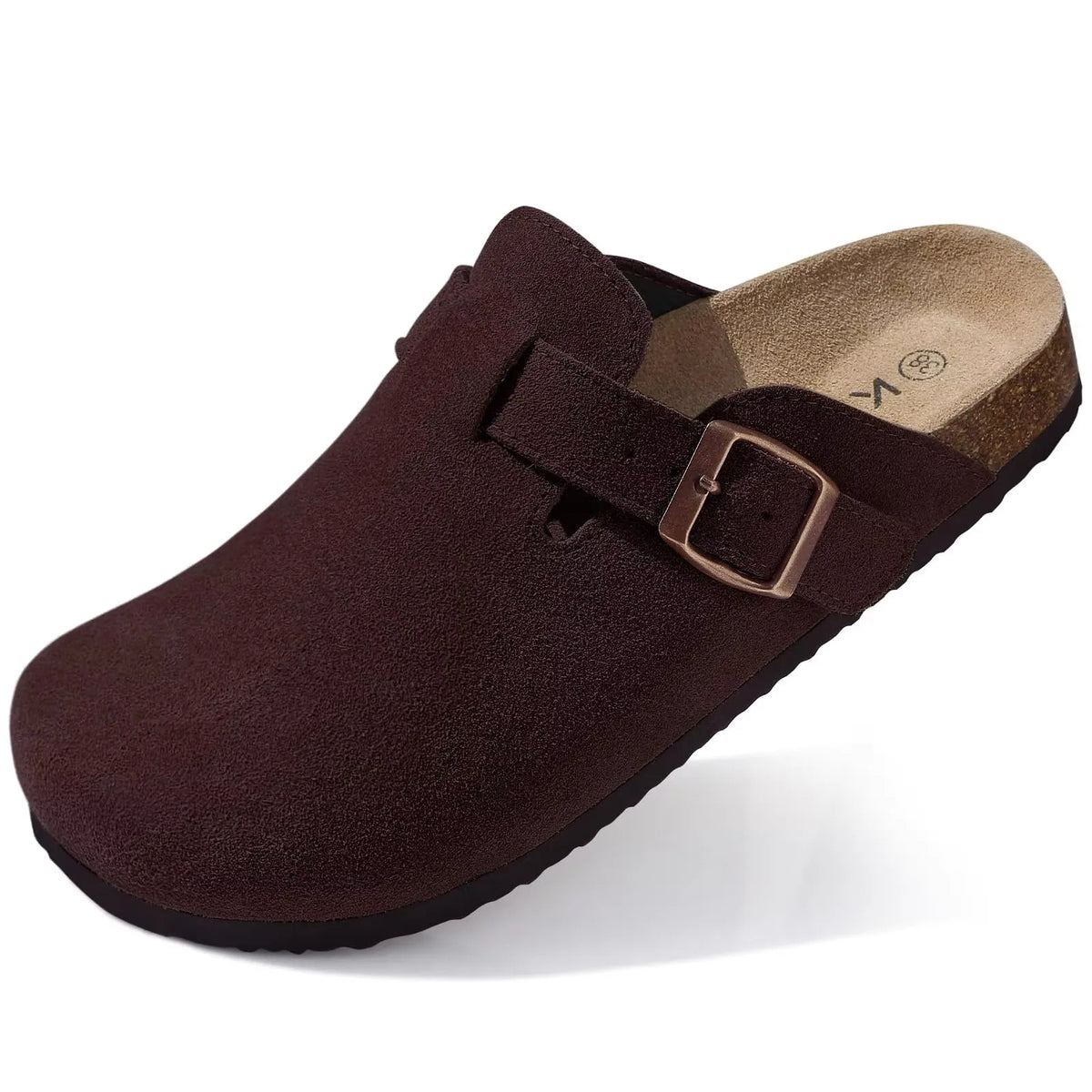 Suede Footbed Clog Mules