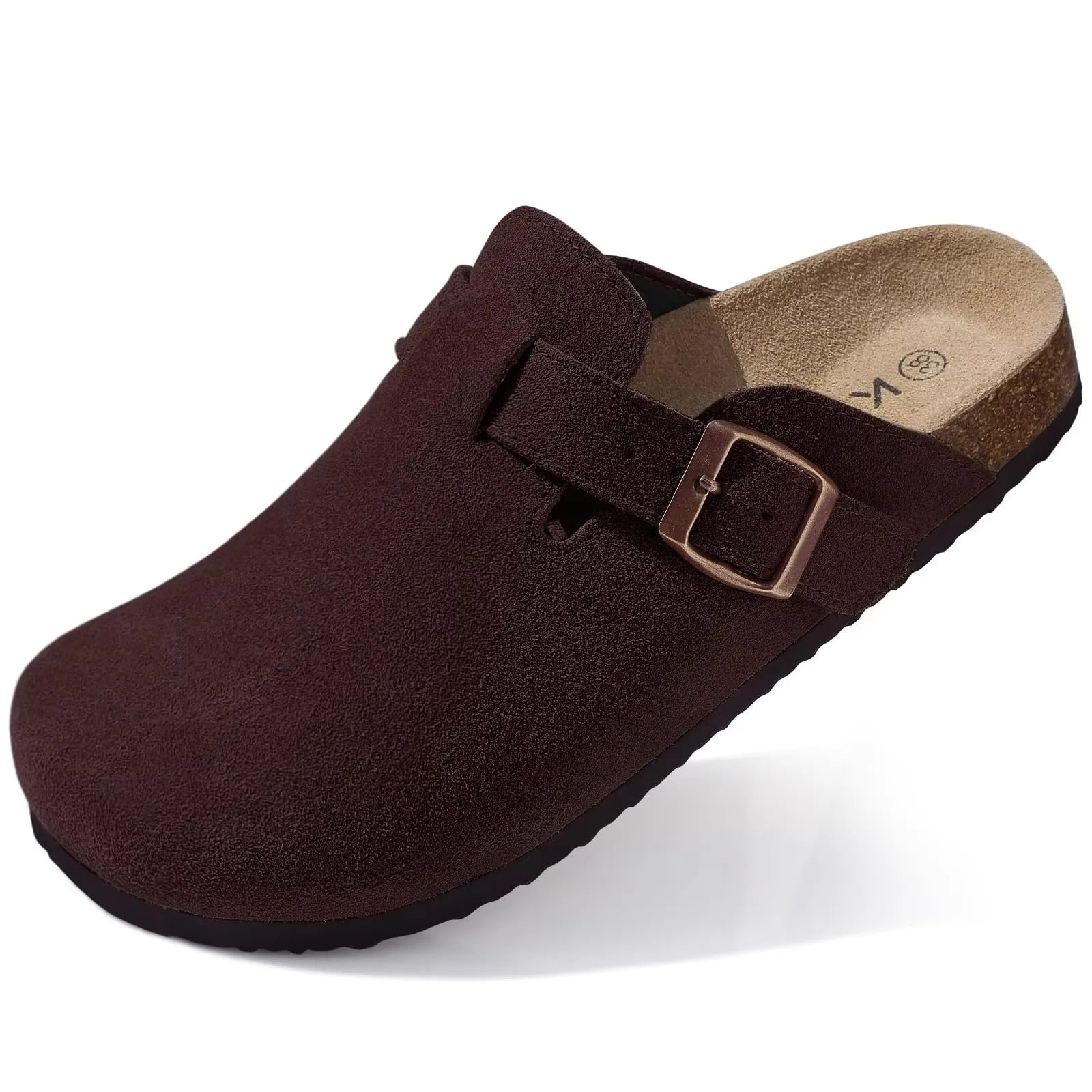 Suede Footbed Clog Mules