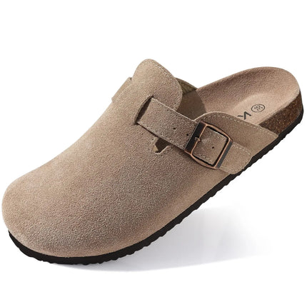 Suede Footbed Clog Mules