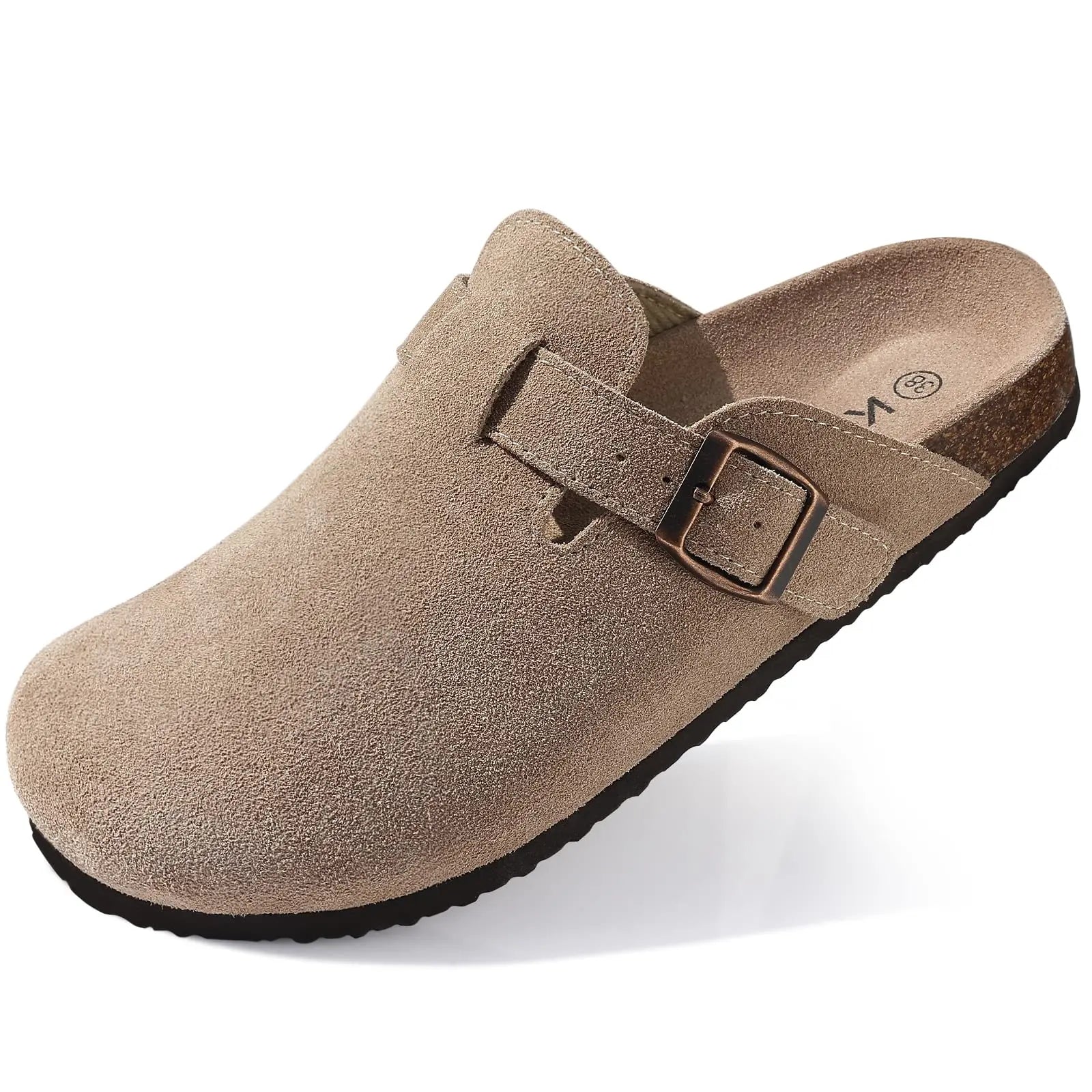 Suede Footbed Clog Mules