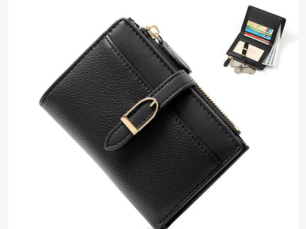 Portefeuille Femme Compact Multi Compartiments Similicuir PU