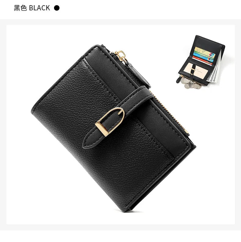 Portefeuille Femme Compact Multi Compartiments Similicuir PU