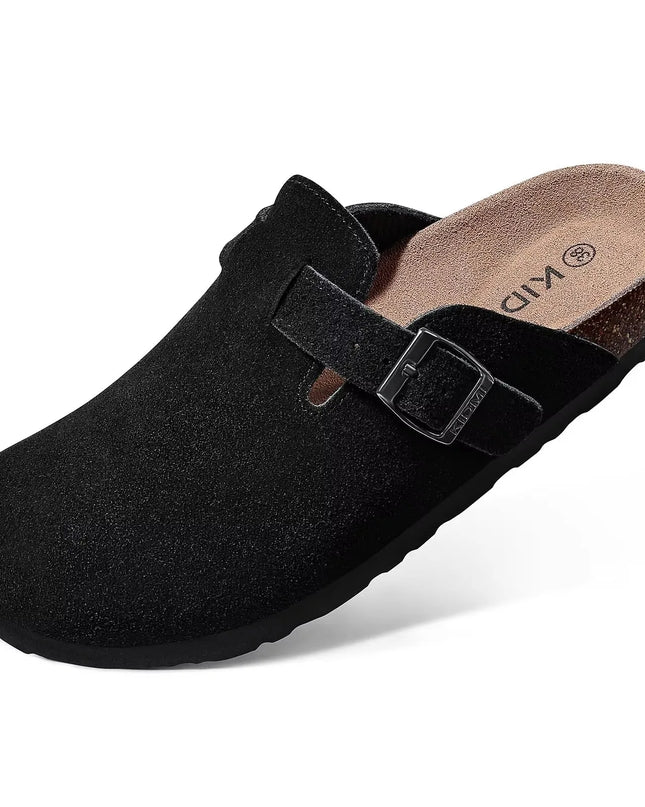 Suede Footbed Clog Mules