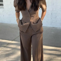 Ophélie | Set aus Blazer und weiter Hose