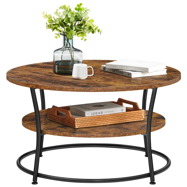Table basse PALS avec livres et déco sur fond blanc - Présentation épurée du style industriel