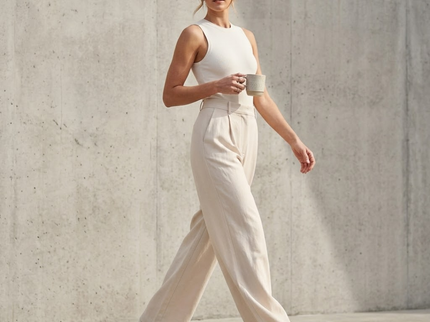 Ariane | Pantalon large taille haute