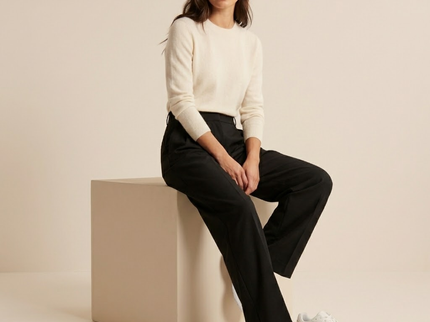 Diane | Pantalon large taille haute