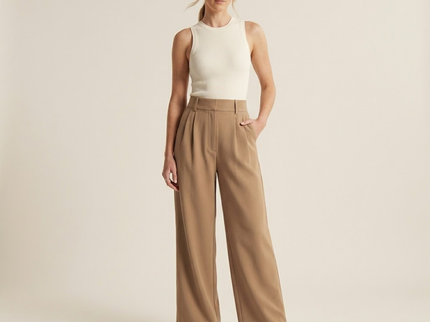 Léonie | Pantalon large taille haute