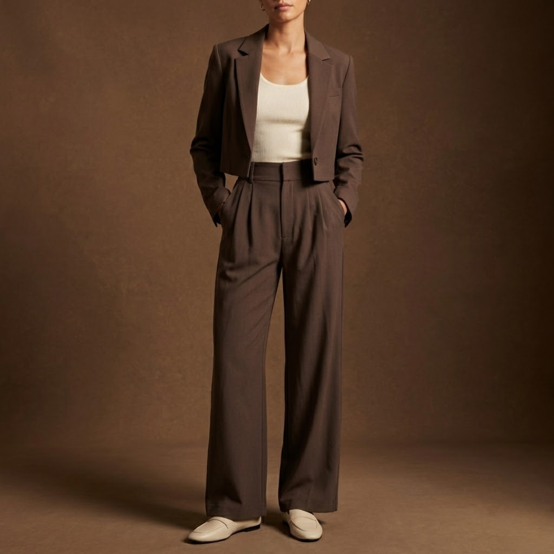 Maëva | High-Waist-Hose mit weitem Bein