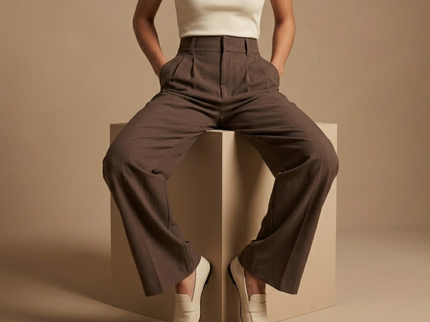 Maëva | Pantalon large taille haute