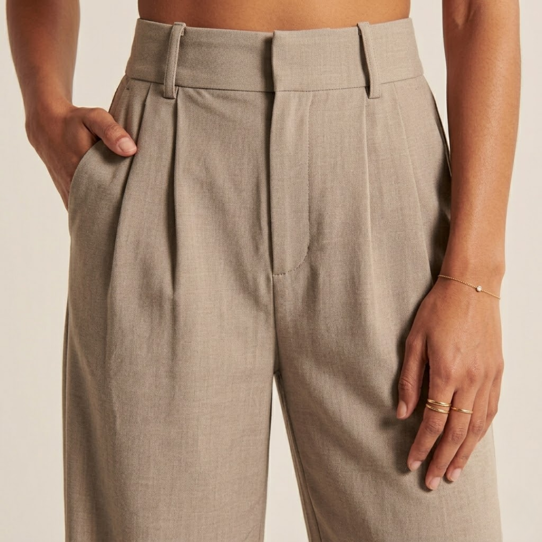Solène | High-Waist-Hose mit weitem Bein