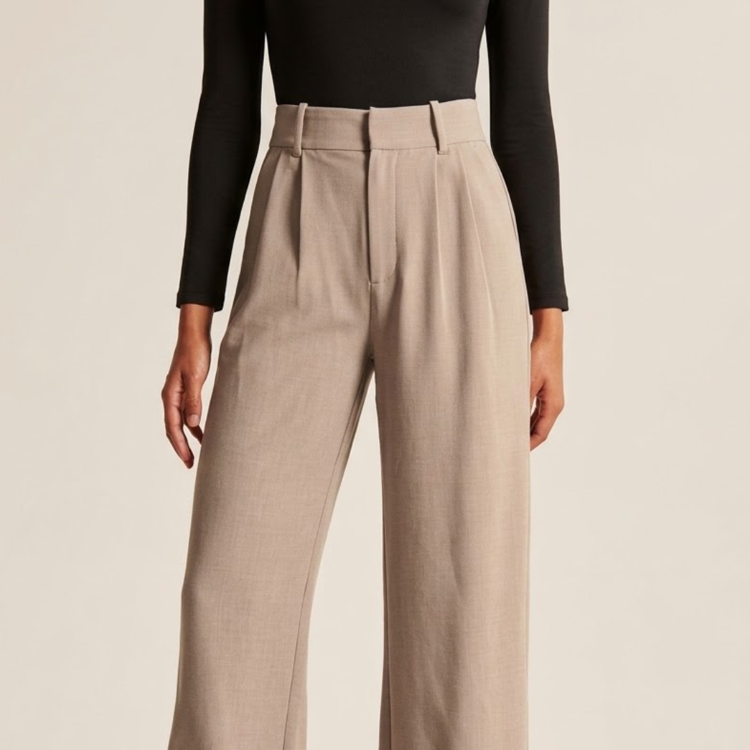 Solène | High-Waist-Hose mit weitem Bein