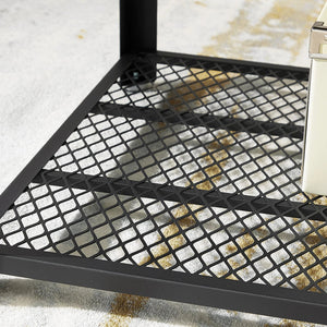 Zoom sur la structure métallique avec pieds réglables de la table WERA