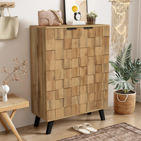 buffet ORVIA style moderne vintage 4 portes avec pieds noirs