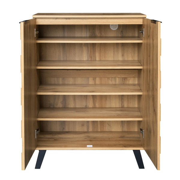 buffet ORVIA vintage bois pour salle à manger ou cuisine avec rangements fermés