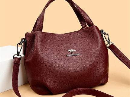 Camélia Soft Faux Leather Top Handle Handbag
