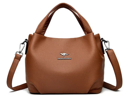 Camélia Soft Faux Leather Top Handle Handbag