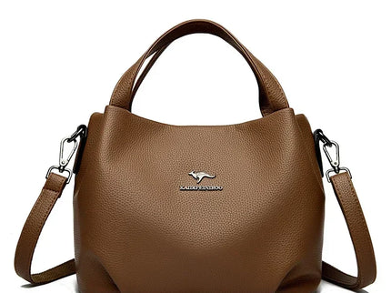 Camélia Soft Faux Leather Top Handle Handbag