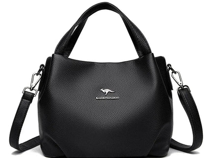 Camélia Soft Faux Leather Top Handle Handbag