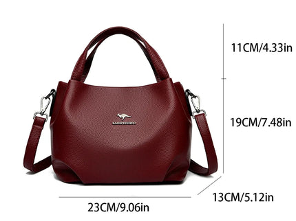 Camélia Soft Faux Leather Top Handle Handbag