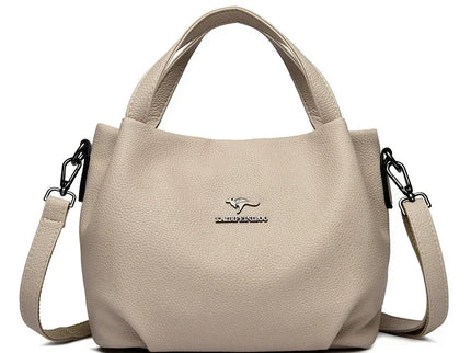 Camélia Soft Faux Leather Top Handle Handbag