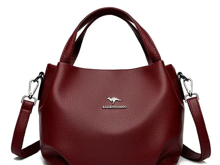 Camélia Soft Faux Leather Top Handle Handbag