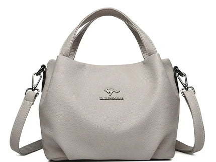 Camélia Soft Faux Leather Top Handle Handbag