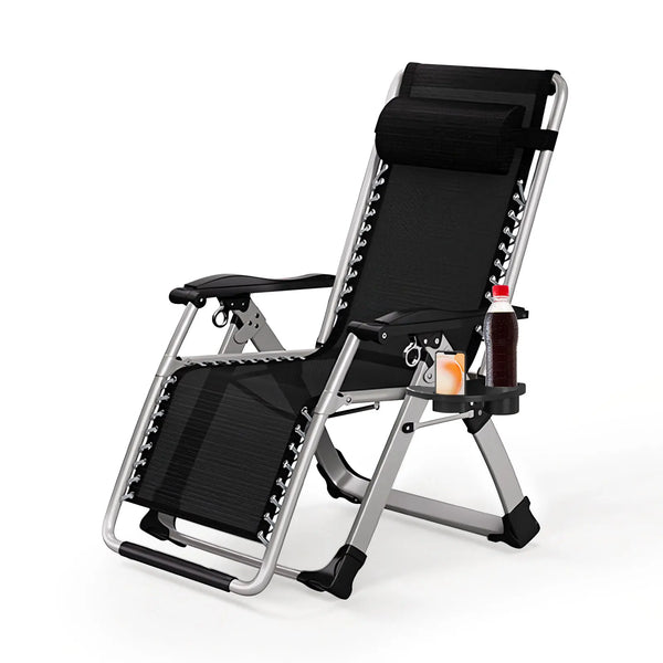 chaise pliante outdoor LOGE avec support lombaire et porte-gobelet
