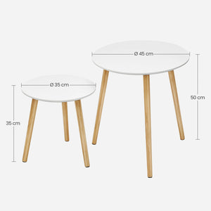 dimension DAUI tables gigognes modernes à montage rapide sans outils