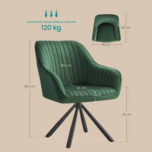dimension chaise moderne en velours avec pieds en acier noir