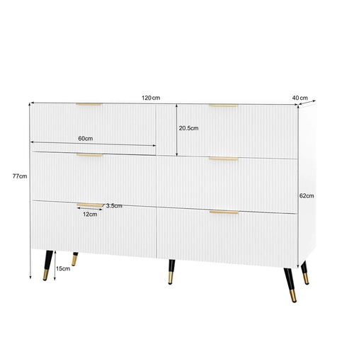 dimension commode blanche