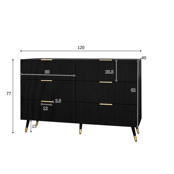 dimension commode noir