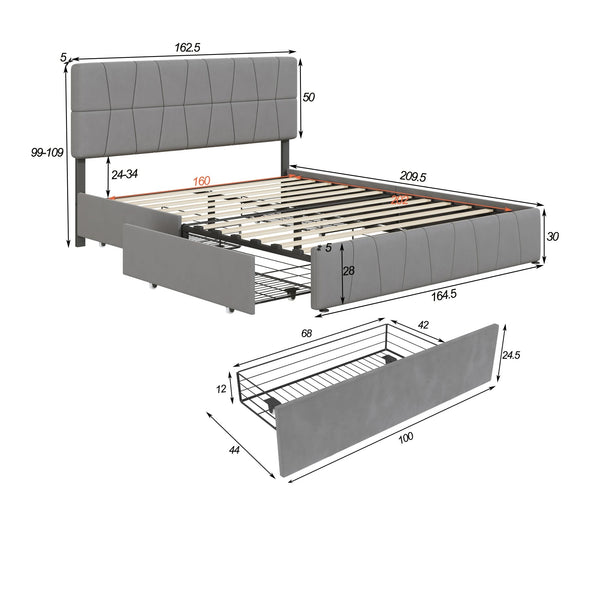dimension lit 160cm avec tiroir et latte sommier