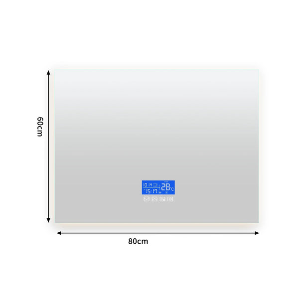 dimension miroir rectangle lumineux reglable