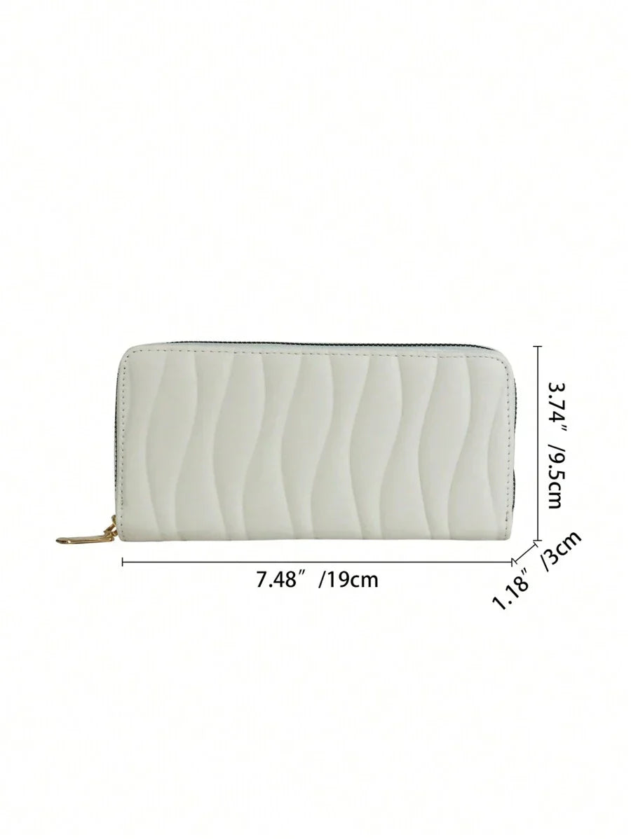 dimension portefeuille fermeture éclair uli blanc 