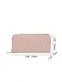 dimension portefeuille fermeture éclair uli rose 
