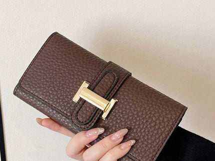 dimension portemonnaie femme marron luci 