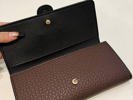 dimension portemonnaie femme marron luci 2