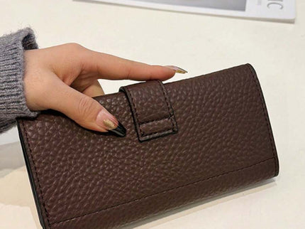 dimension portemonnaie femme marron luci 3