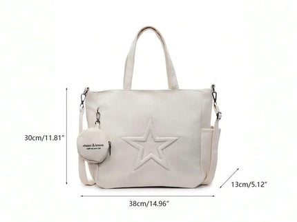 dimension sac cabas en cuir beige pour femme en cuir