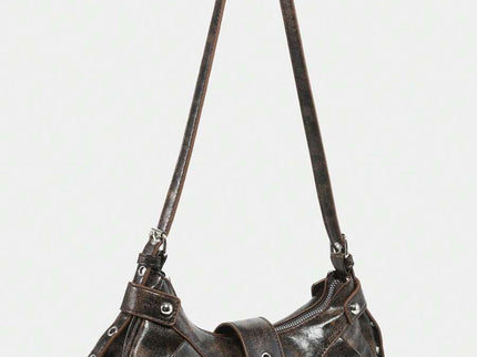 dimension sac en Simili Cuir a bandouliere pour femme marron