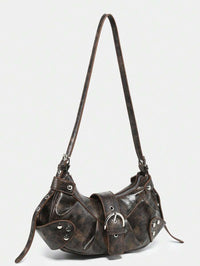 dimension sac en Simili Cuir a bandouliere pour femme marron