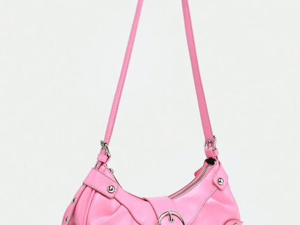 dimension sac en Simili Cuir a bandouliere pour femme rose