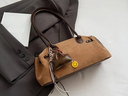 Éloise Faux Suede Baguette Shoulder Handbag